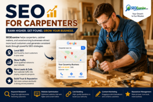 SEO for Carpenters by SEOExamine helping carpenters improve Google rankings, generate local leads, and grow their woodworking business through professional SEO services