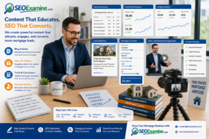 Content marketing helping mortgage brokers attract more home loan clients.