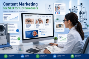 Content marketing for SEO for Optometrists attracting patients through educational eye care content