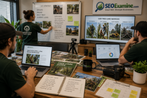 Content marketing for tree service companies covering tree removal, trimming, pruning, and maintenance