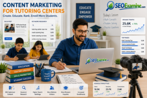 Content marketing and SEO for Tutoring Centers increasing organic traffic and student inquiries.