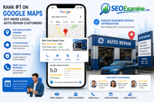 Google Business Profile optimization helping an auto repair shop improve local SEO and attract nearby customers.