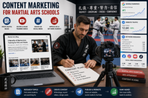 Content marketing strategy for Martial Arts School SEO.