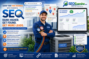 SEO for HVAC Companies by SEOExamine helping HVAC contractors rank higher on Google and generate more local leads.