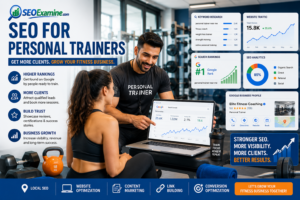 Personal trainer using SEO and digital marketing to attract more fitness clients
