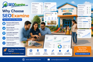 SEOExamine providing SEO for Preschools to improve Google rankings and increase preschool enrollments.
