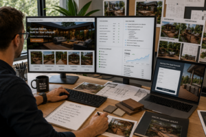 SEO specialist optimizing a deck builder website for deck installation and outdoor living services