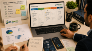 Cybersecurity marketing team converting website visitors into qualified B2B leads