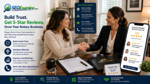 Customer reviews building trust for a professional notary service