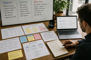 SaaS SEO specialist researching customer keywords and search intent