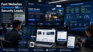 Fast mobile-friendly security company website with online quote form