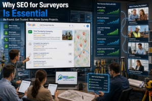 Surveying company receiving local land surveying inquiries through Google Search